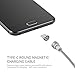 iKnowtech Magnetic Type-C Cable, Nylon Braided USB-C Charger for Nintendo Switch, Google Pixel/Pixel XL, Nexus 6P/5X, Moto Z/Z Play, OnePlus 3T/3/2, LG G5, HTC 10, Huawei P9/P9 Plus/Mate 9 (Black)