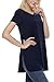 Ortilerri Women's 3/4 Sleeve Casual Loose Tunic Tops, Side Slit Shirt Blouse