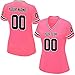 Custom Pink Mesh Replica Football Jersey Men Women Girls Embroidered Team Name and Your Numbers