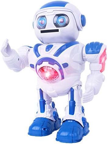 Walking Toy Robots for Kids, Robot Dolls That Catapult Darts with Sounds and Flashing Light, Gift for Children Age Above 3 Years
