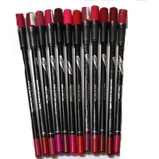 Jeval Photo Finish Large Size Lip Liner Pencil Set of 12 with Sharpeners