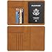 GDTK Leather Passport Holder Cover Case RFID Blocking Travel Wallet (California Desert)