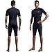Dark Lightning 2mm Wetsuit Men's and Women's Shorty Wet Suit Premium Neoprene Kids 2mm One Piece Wet Suits Fishing, Diving,Surfing, Snorkeling, Women's XL Size