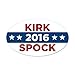 CafePress - Star Trek Kirk Spock 2020 - Oval Car Magnet, Euro Oval Magnetic Bumper Sticker
