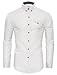 TAM WARE Mens Inner Plaid Oxford Cotton Button Down Dress Shirts TWNEL565S-319S-WHITE-US M
