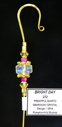 Handmade Jeweled Christmas Ornament Hanger Hook- BRIGHT DAY