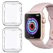 [2 Pack] Compatible for Apple Watch Series 1 38mm Case, iMieet Soft TPU Screen Protector All-Around Protective 0.3mm HD Clear Ultra-Thin Cover Case for Apple Watch 38mm Series1 primary
