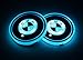 2Pcs LED Car Logo Cup Holder Lights for BMW, 7 Colors Changing USB Charging Mat Luminescent Cup Pad, LED Interior Atmosphere Lamp Decoration Light.(BMW)