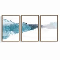 3 Piece Framed Canvas Wall Art Abstract Watercolor Painting Canvas Prints Home Artwork Decoration for Living Room,Bedroom - 16