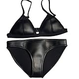 FLORAVOGUE Womens Neoprene Bikini Set Adjustive Strap Top