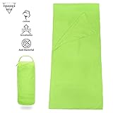 Forbidden Road Sleeping Bag Liner Sleep Sheet Sleep Sack Camping Travel Liner with Pillow Cover Cotton Soft Healthy Clean Extreme Roomy – 2 Sizes 4 Colors (Purple, Large)