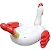 TuTu Outdoors Pool Floats for Adults and Kids, Giant Pool Float with Pillow and Handles Inflatable Rooster Raft for Family Swimming Party in Summer L 7' W 6' H 4.7'
