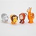 Bits and Pieces - Set of Four (4) Wind Up Running Jungle Animals - Wind-Up Monkey, Lion, Zebra and Giraffe Toys