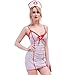 Lingso Outfits Nurse Lingerie Sexy Uniforme Girl Costume Women Hot Bodystockings Nightie for Wife Gift