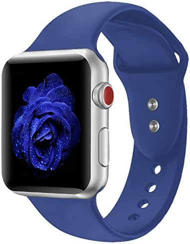 Straper For Apple Watch Strap 38mm 42mm, Premium Soft Silicone Watch Band Breathable Holes Replacement Wristbands for iWatch Apple Watch Strap Series 4, Series 3, Series 2 1 NIKE+ Sports and Edition