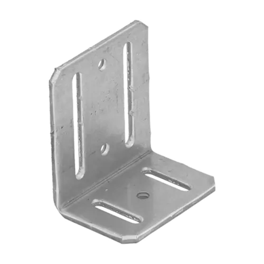 75mm x 45mm x 65mm Galvanised Adjustable Angle Brackets for Wood 4mm Thick Timber Steel - Zinc Plated Steel KR3 (Pack of 20) K13AB