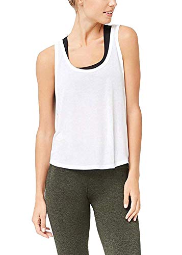 image for Mippo Women's Sexy Open Back Workout Tops Backless Yoga Tops Loose Fit