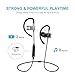 Bluetooth Sport Headphones, Best Wireless Earphones Waterproof Earbuds Sweatproof HD Stereo Sound Built-in Mic Behind-Ear Hook Heavy Bass Headset for iPhone Android Smartphones