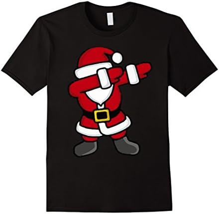Mens Dabbing Santa T-Shirt - Funny Santa Claus Gift For Christmas Large Black