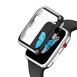 Ultra-Slim Electroplate PC Hard Case Cover Skin For Apple Watch Series 3 42mm,Tuscom (Black)