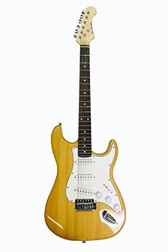 39" Inch NATURAL Double Humbucker Pickup Full Size Electric Guitar [Fat Style] & DirectlyCheap(TM) Translucent Blue Medium Guitar Pick