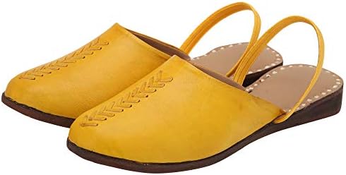 Gn leather crafts Women's Leather Plain Mojaris Jutis
