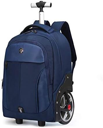 LXYFMS Travel Bag Backpack Business Trolley Bag Travel Backpack Large Capacity Ultra Light Big Wheel Waterproof Student Bag Roller backpack (Color : Blue, Size : 54x25x6cm)