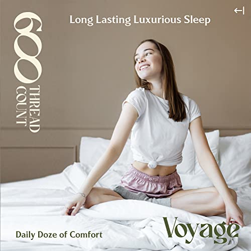 600 TC King Size Sheet Set - 100% Cotton Sheets