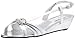 Touch Ups Women's Geri Manmade Wedge Sandal,Silver Metallic,8.5 W US