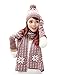 Gellwhu Women's Girls Woolen Yarn 3 Piece Snowflake Hat Gloves and Scarf Sets