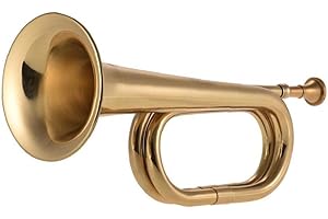 B Flat Trumpet Bugle with Mouthpiece for School Band Cavalry Beginner Military Orchestra