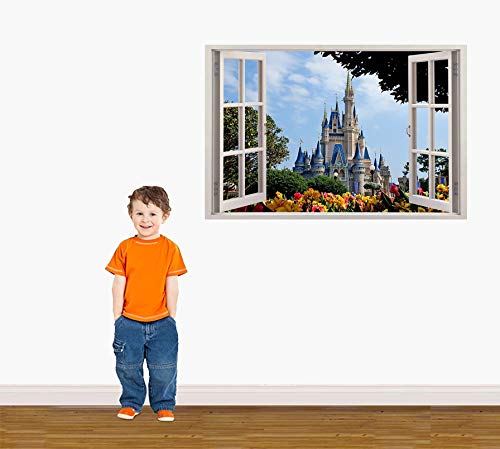 Disney Castle 3D Window Decal Wall Sticker Home Decor Art Mural Kids J168, Regular