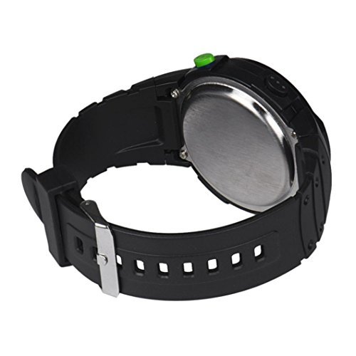 Men Digital Wrist Watch,Napoo Clearance Boy Fashion Waterproof LCD Stopwatch Date Rubber Sport Watch (Green) - Thumbnail 4