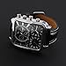 Soleasy Argus Panoptes - Men's Triple-Movement Square Dial Leather Band Quartz Analog Wrist Watch WTH1007