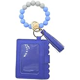 Unistybag Wristlet Keychain for Women Silicone Key Ring Bracelet Wristlet Wallet Bracelet Keychain Card Holder Keyring