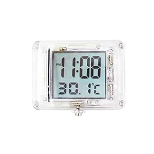 MOPOIN Motorklok, digitale mini-klok, motorhorloges, waterdicht met 12 uur formaat tijd en temperatuurweergave voor auto…