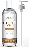 goPURE Fractionated Coconut Oil - LARGE 16 OZ - Carrier Oil, Massage Oil - Blend with Essential Oils - Add to Roll-On Bottles for Easy Application - 100% Pure Coconut Oil - Premium Therapeutic Grade