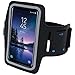 i2 Gear Phone Armband for iPhone 16, 15, 14 and Galaxy S23, S22, S10, S9 with Card Holder (Black)