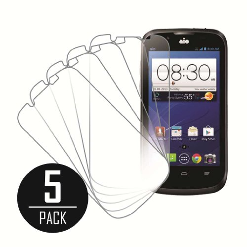 Overture Screen Protector Cover, MPERO Collection 5 Pack of Clear Screen Protectors for ZTE Overture
