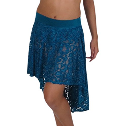 Lace Dance Skirt Youth, Uneven Hem Dance Skirt, Girls High Low Dance Skirt, Choose your Color