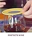 Drink Tops Ventilated Silicone Wine Glass Covers - Weighted Cover Allows air to circulate - Outdoor Glass Protectors prevent particles - BPA Free - 4 Pack