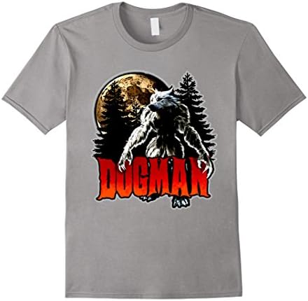 Mens Dogman America's Werewolf: Monster Cryptid T-Shirt Large Slate