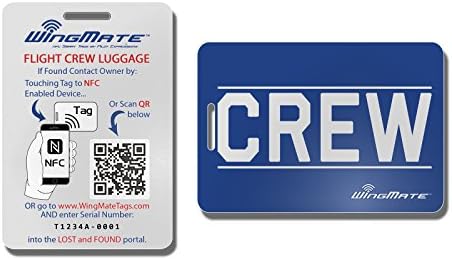WingMate CREW Passive Tracking Smart Luggage Tag with web app! Crew Tag