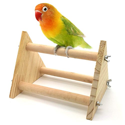 Mrli Pet Bird Table Perch Stands Wooden for Small Bird Parrot Budgies