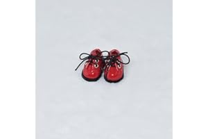 JOJEDOMO Compatible with Labubu Doll Shoes for 17cm Doll,Shoes Used for Labubu Accessories (P-Red)