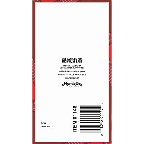 TRIDENT CINNAMON SUGAR-FREE CHEWING GUM, 12 PACKS OF 14 PIECES (168 TOTAL PIECES)