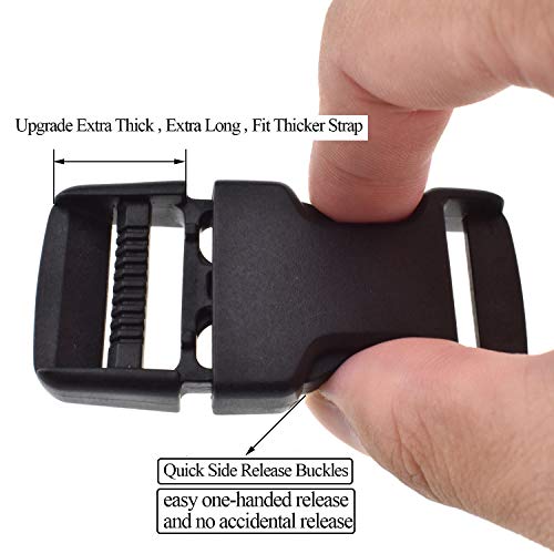 image for HAO PRO SGH Pro Quick Side Release Buckles Flat 1 Inch Wide 4 Pack One