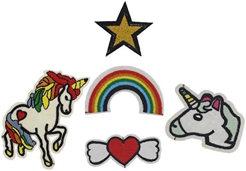 Trendy Iron On Embroidered Patches (Unicorns &amp; Rainbows)
