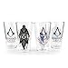 Assassin's Creed OFFICIAL Syndicate Pint Glasses | Premium Collector's Set With Chracter & Logo Prints | 16 oz. Set of 4