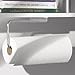 iDesign Metal Swivel Wall Mount Paper Towel Holder Dispenser for Under Cabinet or Door, 12